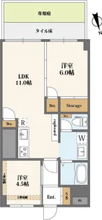 マンション白金台【1階】の間取り