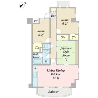 ハーヴェストプレイス【2階】の間取り