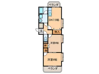 ケイユウカンパニ-マンション【2階】の間取り