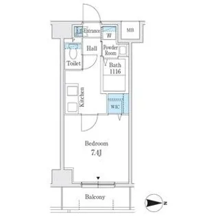 プレイズシード名古屋亀島【2階】の間取り