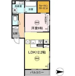 アルデバラン花ヶ島【1階】の間取り