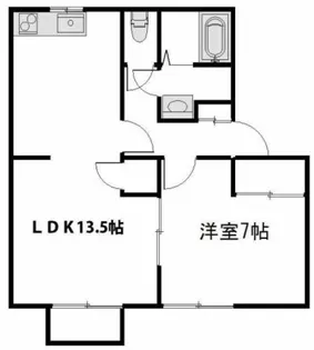 岡山県倉敷市児島元浜町【アパート】の間取り