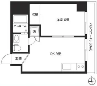 朝日雷門マンション【6階】の間取り