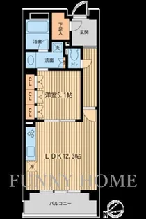 HF若林公園レジデンス【3階】の間取り
