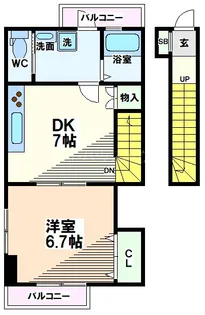 東京都日野市栄町2【アパート】の間取り