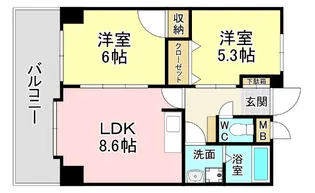オールセインツ【8階】の間取り