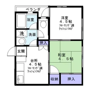 埼玉県さいたま市浦和区元町2【アパート】の間取り