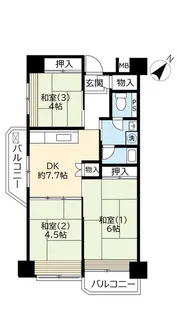 UR武庫川【10階】の間取り
