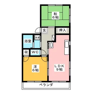 Yハイムフリューゲル【2階】の間取り