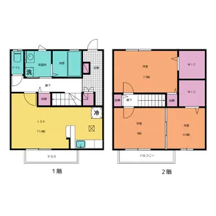 神奈川県横浜市旭区中白根2【一戸建】の間取り
