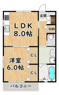 日光ハイツ【2階】の間取り