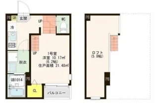 アゼリア八本松【1階】の間取り