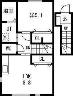 Sun field (サンフィールド)D【2階】の間取り