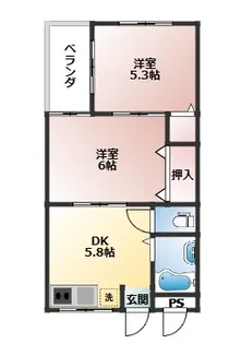 ハイムF【1階】の間取り