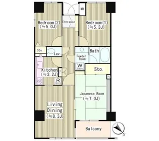 田園調布南マンション【3階】の間取り