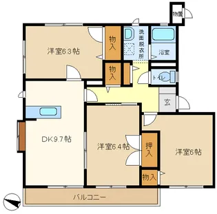 グランシード千間台A【2階】の間取り