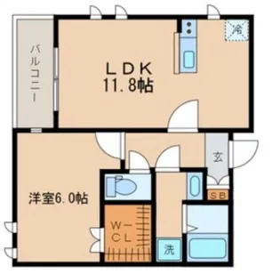 ラールゴ清水【2階】の間取り
