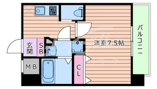 プライマル新大阪【9階】の間取り