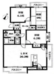 コンフォート橋本【4階】の間取り