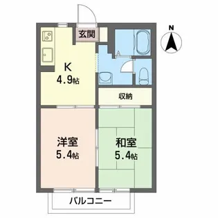 パレス深町【1階】の間取り