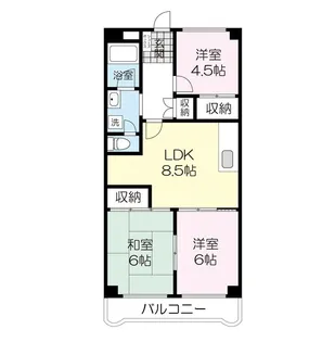 サニーハウス上杉【4階】の間取り