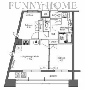 プラウドフラット三軒茶屋【11階】の間取り