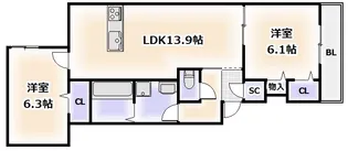 大山蓮華(オオヤマレンゲ)【1階】の間取り