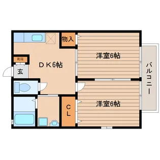 CH双葉ヶ丘【1階】の間取り