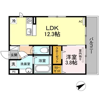 グランプラス【3階】の間取り