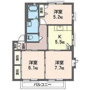 ブランミュールC【1階】の間取り