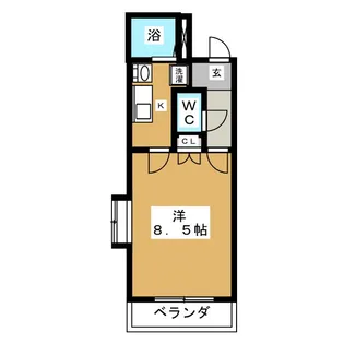 コーポルミナス【1階】の間取り