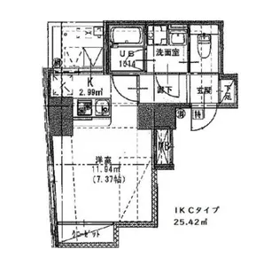 S-RESIDENCE日本橋浜町【6階】の間取り