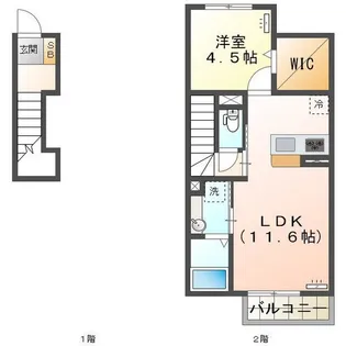 グランテージ上浜【2階】の間取り