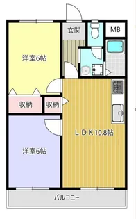 竹之西コーポラス【1階】の間取り