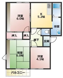 コーポマツノキ壱番館【1階】の間取り
