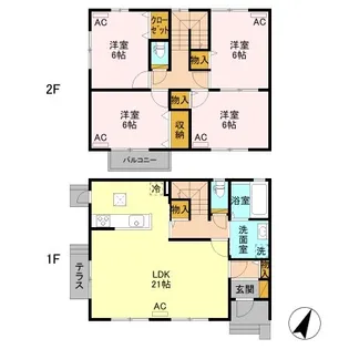 ガーデンヒルズ上所中の間取り