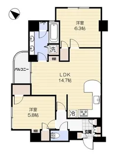 グランドステージ初台【7階】の間取り
