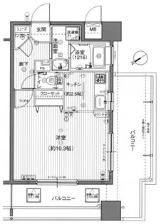 ジェイシティミライエ大手町【7階】の間取り