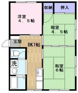 ロイヤル花園B棟【1階】の間取り