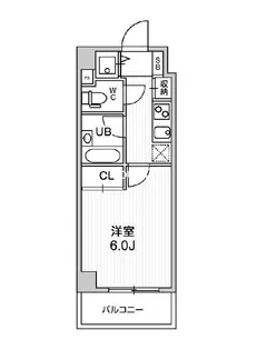 コンシェリア新橋【8階】の間取り