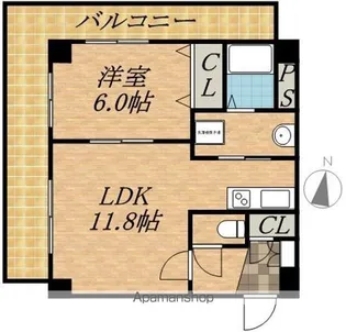 ティアラタワー中島倶楽部【17階】の間取り