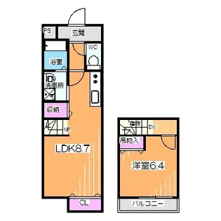 ブルーム浜寺II【1階】の間取り