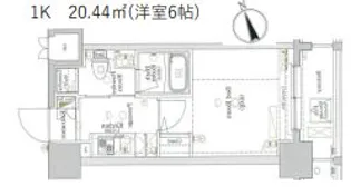 ジーベック平和島【8階】の間取り