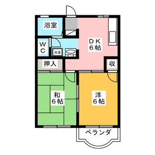 第二グリーンコーポ【1階】の間取り