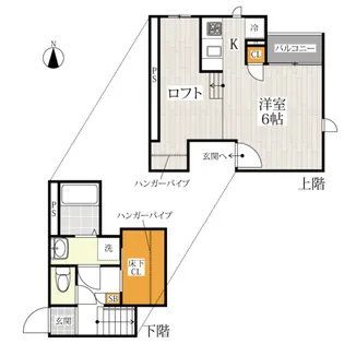 CB草加サラ【1階】の間取り