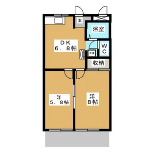 メゾンローズ【1階】の間取り