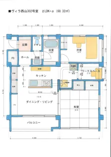 ヴィラ西山【3階】の間取り