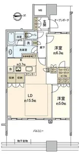 パークシティ柏の葉キャンパス一番街E棟【15階】の間取り
