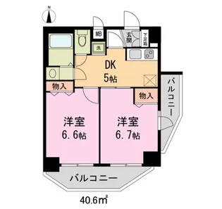 グランヴァン中野江古田【6階】の間取り
