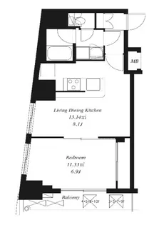 プライマル茅場町【5階】の間取り